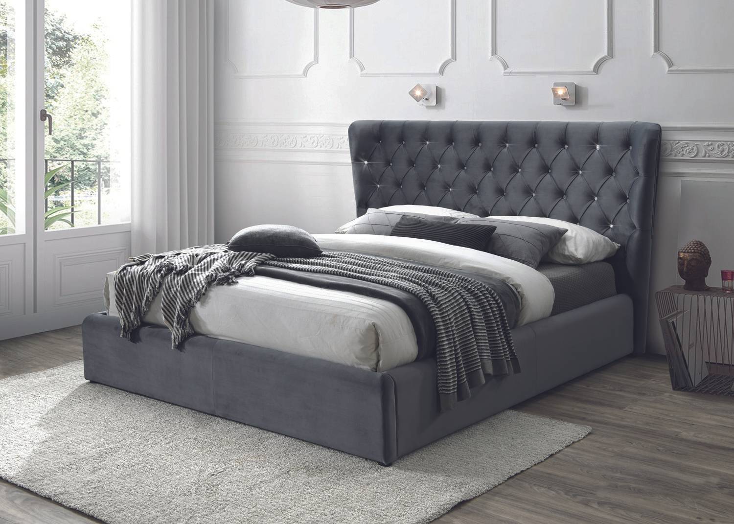 Manželská posteľ 160x200 CARVEN VELVET