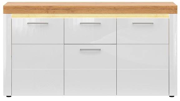 Biela komoda HORTON KOM3D1S