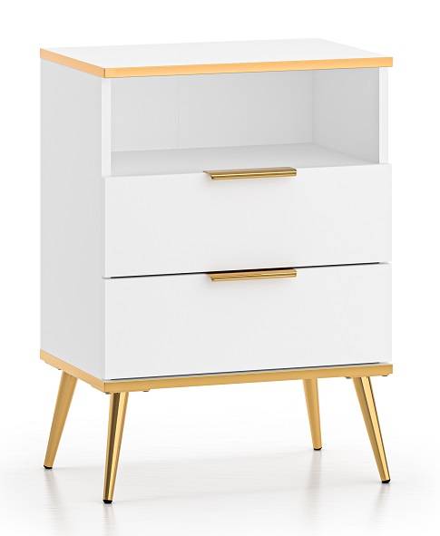 Nočný stolík biely VITEBRO 08