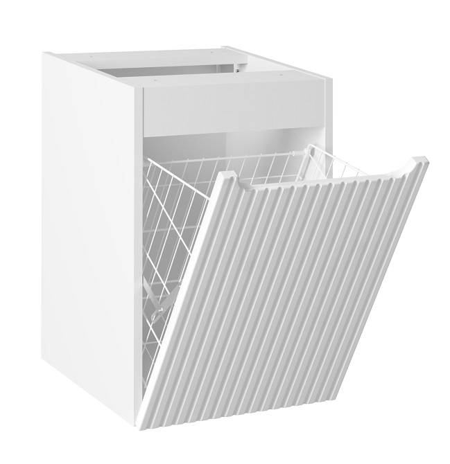 Skrinka s košom na bielizeň NOVA WHITE 40