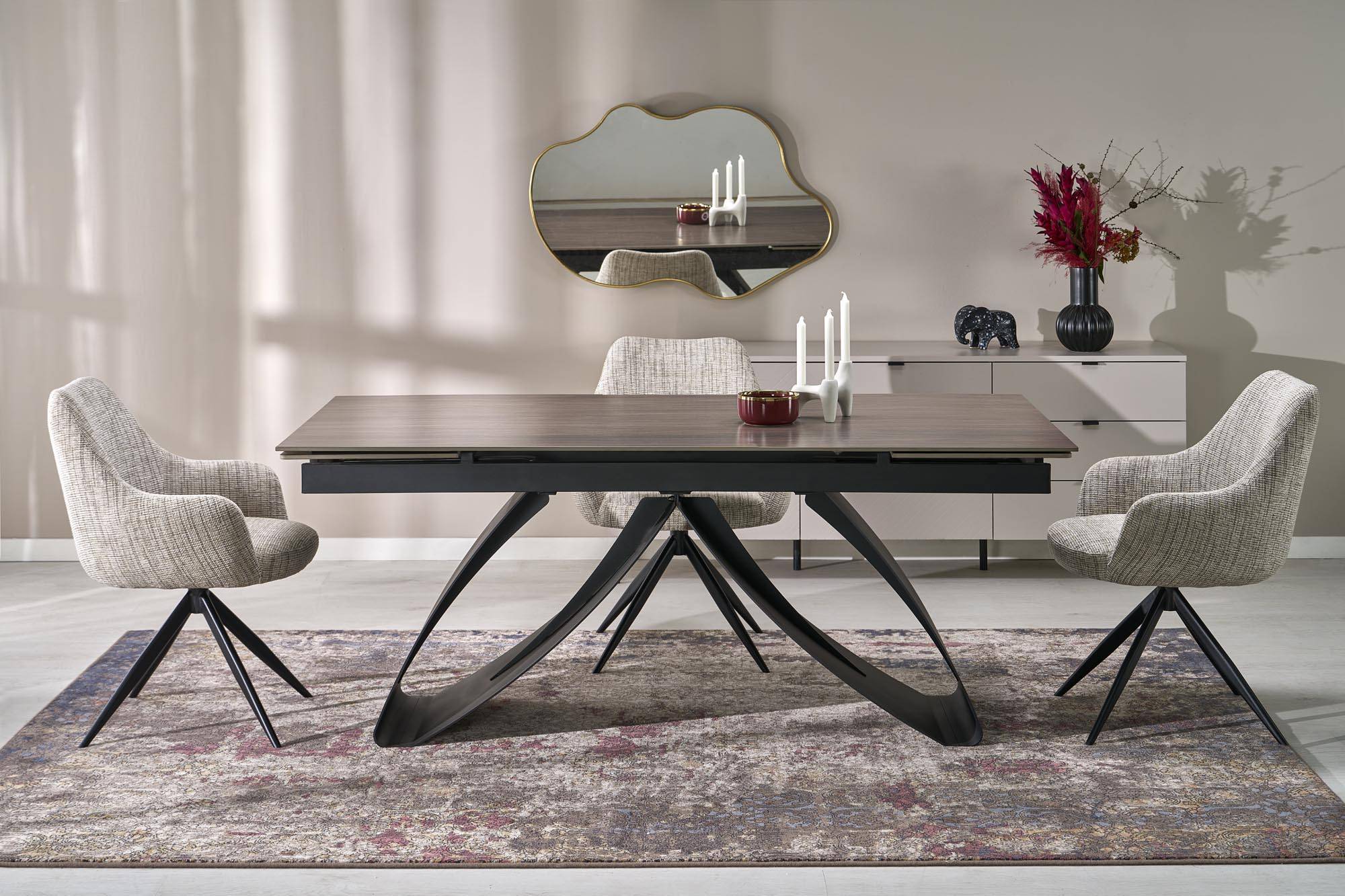 Jedálenský stôl rozkladací HILARIO ORECH